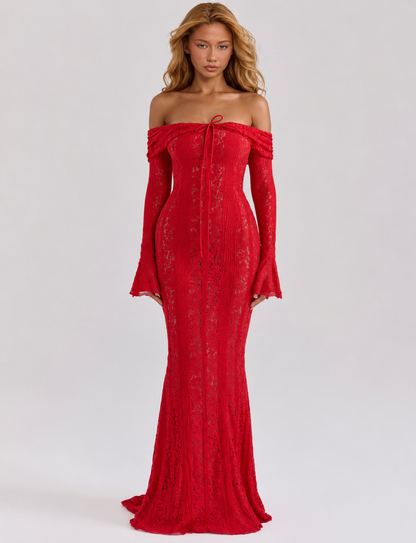 Ethereal Lace Gown™ | Sculpted Romance & Statement Elegance