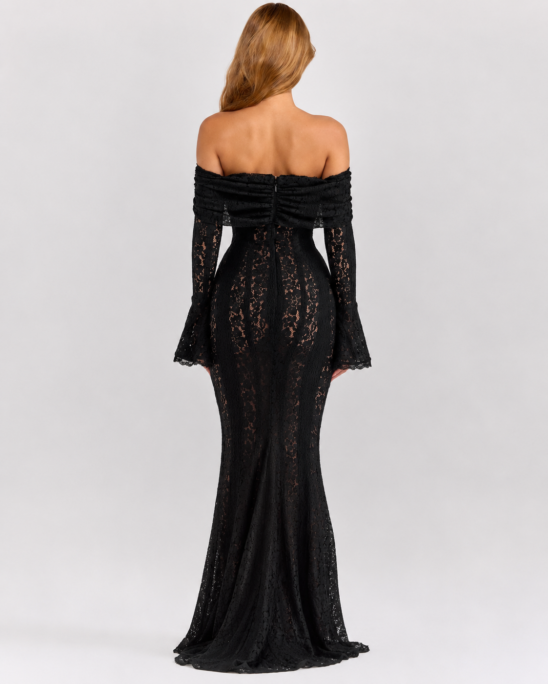 Ethereal Lace Gown™ | Sculpted Romance & Statement Elegance