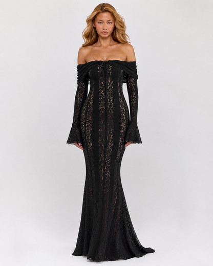 Ethereal Lace Gown™ | Sculpted Romance & Statement Elegance