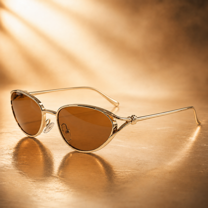 Aurelia Sculpted Metal Sunglasses