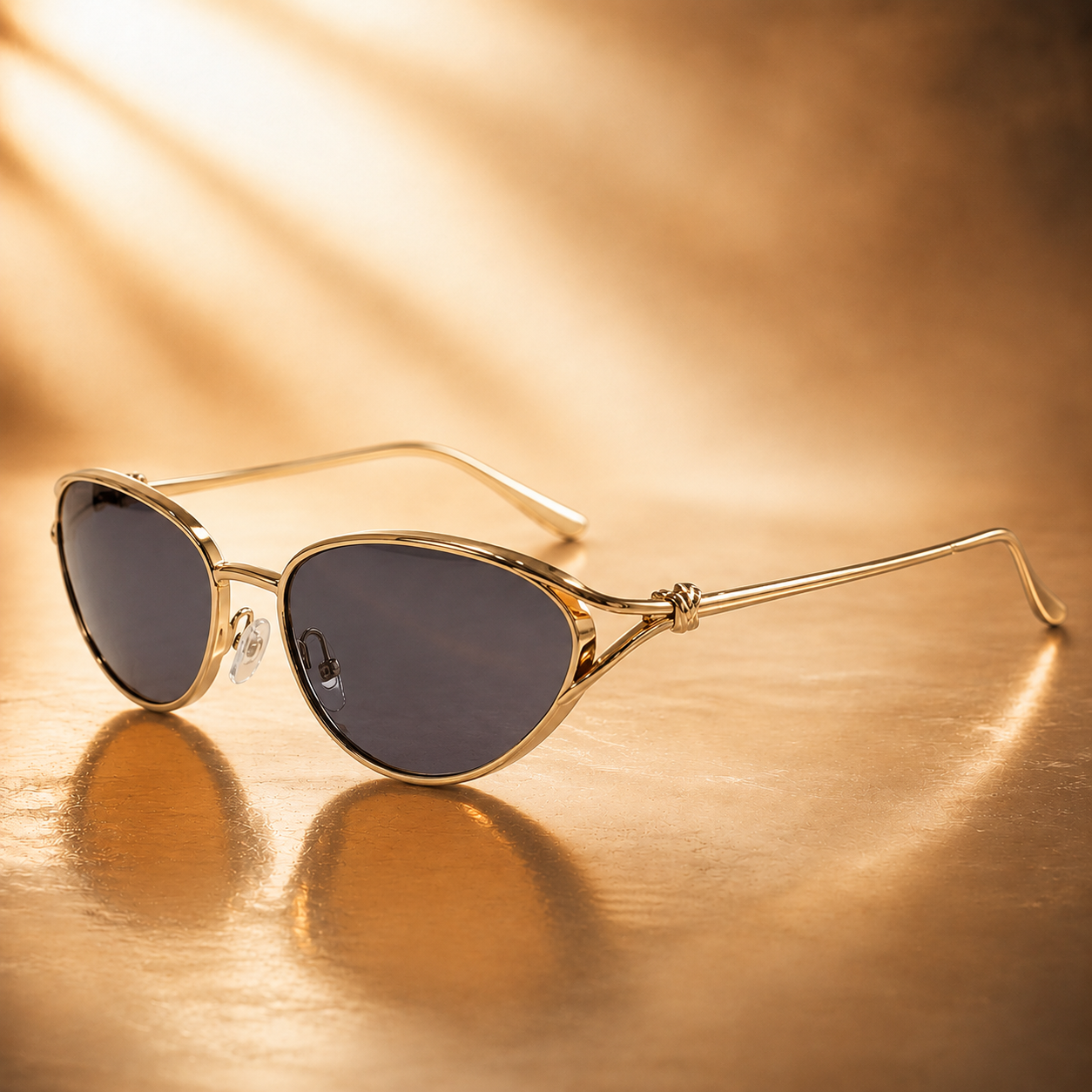 Aurelia Sculpted Metal Sunglasses