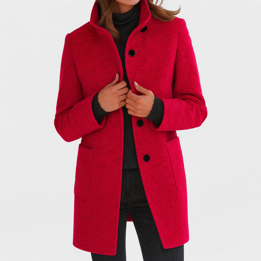Women's Timeless Tailored Coat, Structured Silhouette | Warm & Versatile Everyday Layer | 11 Colorways | S–6XL