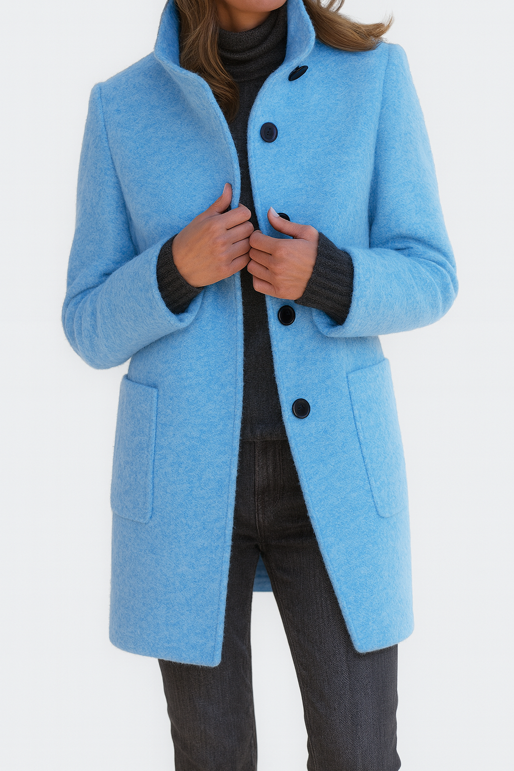Women's Timeless Tailored Coat, Structured Silhouette | Warm & Versatile Everyday Layer | 11 Colorways | S–6XL