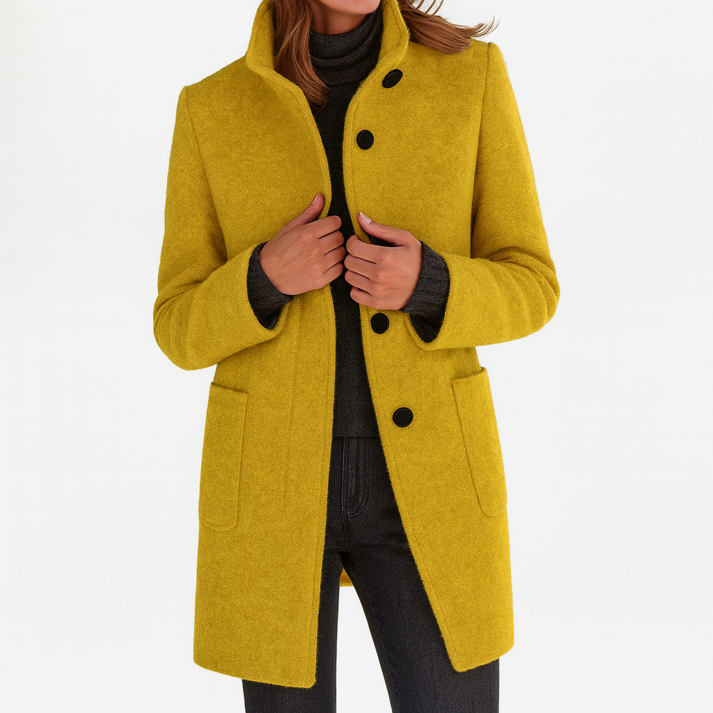 Women's Timeless Tailored Coat, Structured Silhouette | Warm & Versatile Everyday Layer | 11 Colorways | S–6XL
