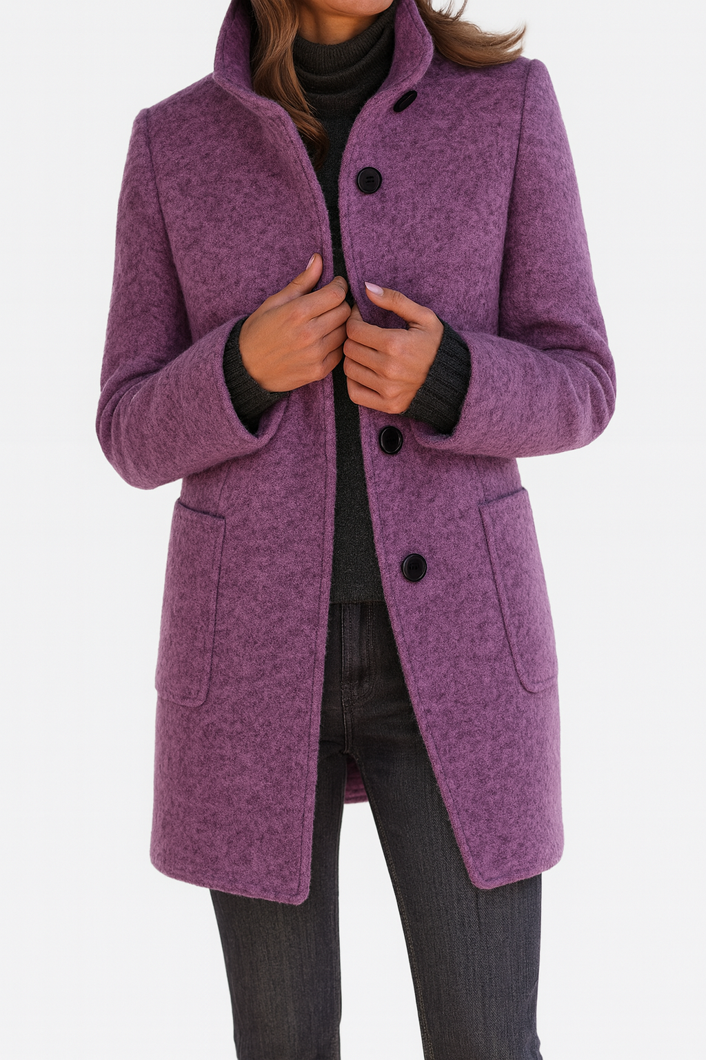 Women's Timeless Tailored Coat, Structured Silhouette | Warm & Versatile Everyday Layer | 11 Colorways | S–6XL
