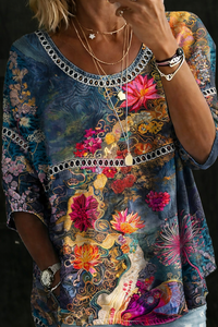 Floral - Denim