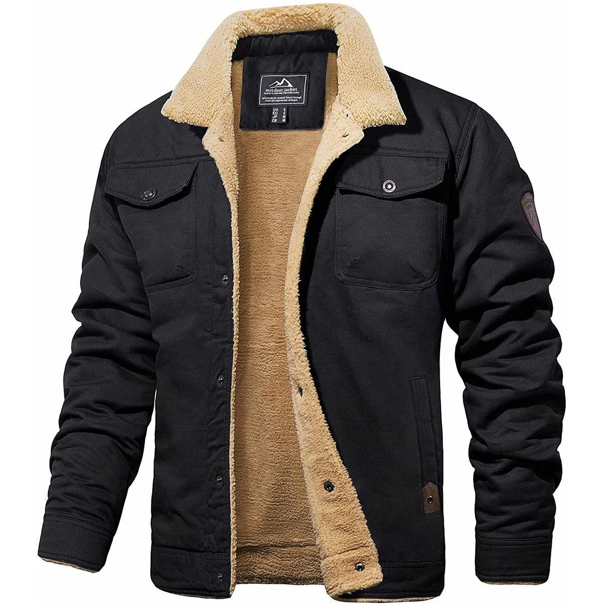 Landon | Warm Sherpa-Lined Bomber Jacket