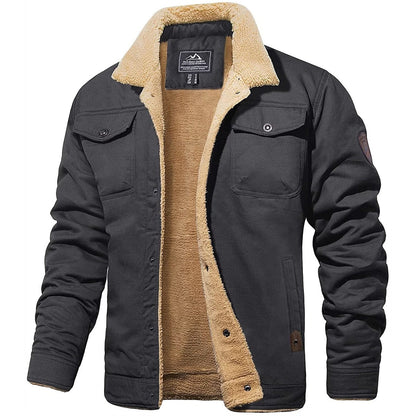 Landon | Warm Sherpa-Lined Bomber Jacket