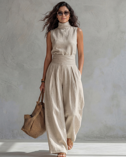 Avena™ | Elegant Wide Leg Pants and Top Set
