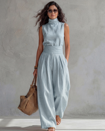 Avena™ | Elegant Wide Leg Pants and Top Set