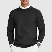 Tony | Mens Crew Neck Sweater in Soft Lightweight Knit | Solid Color, Clean Look | Black, White, Gray and More S-XXL