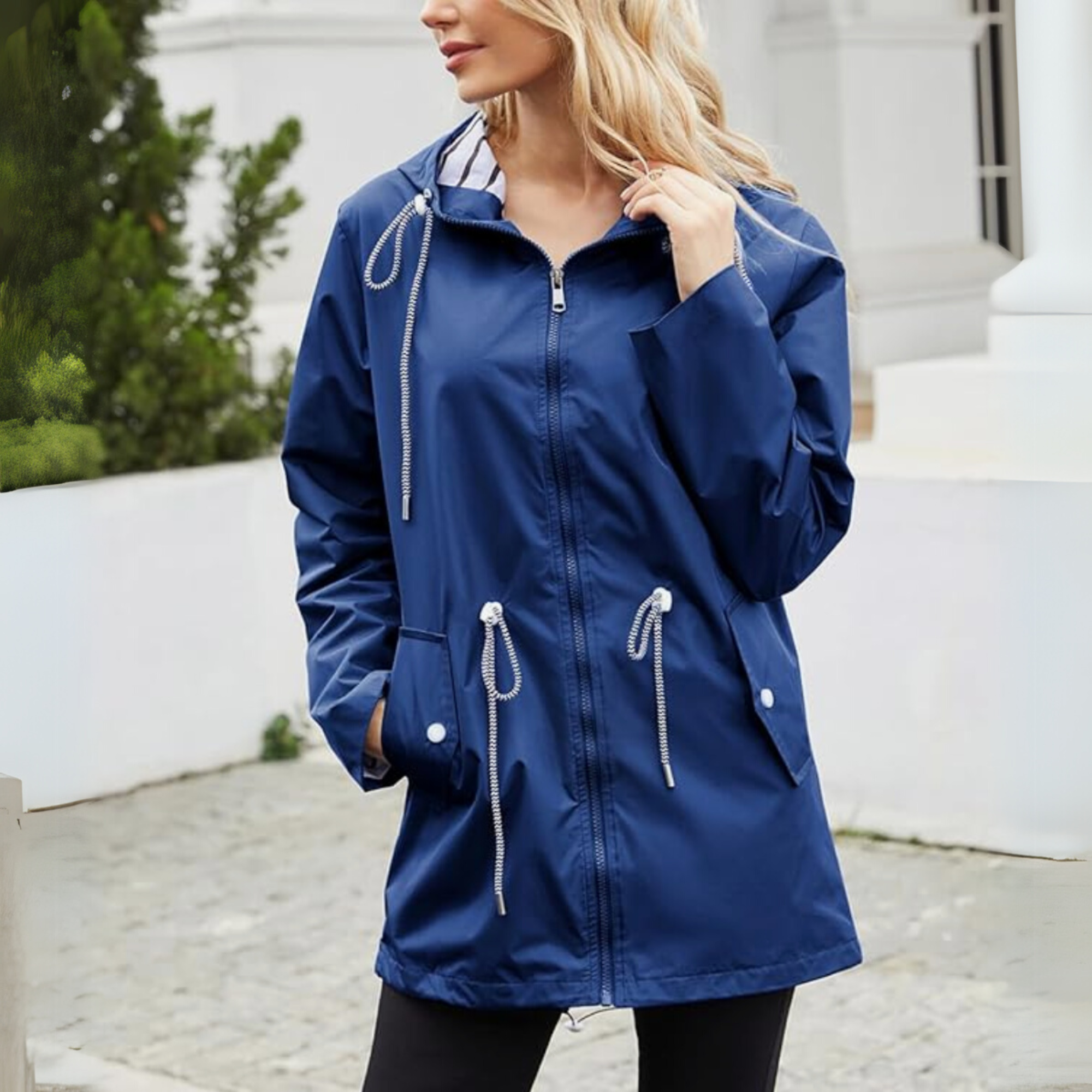 Women's Waterproof Jacket, Lightweight Build | Adjustable Hood & Waist, Water-Repellent Fabric | 6 Colorways | S–5XL