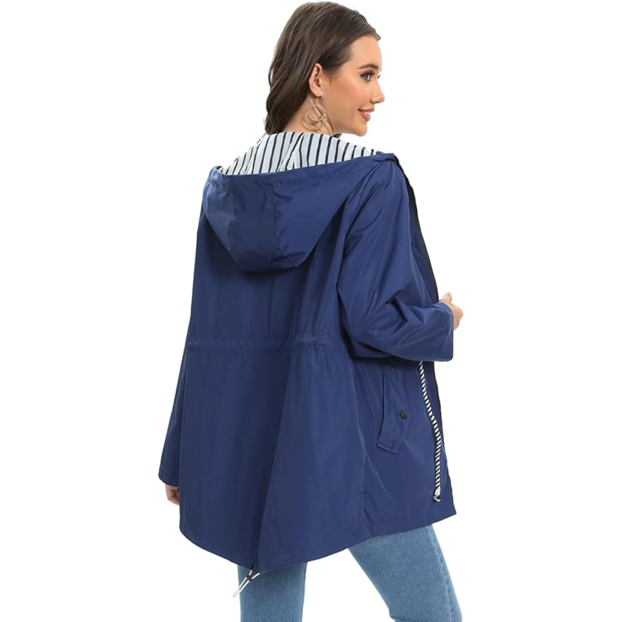 Women's Waterproof Jacket, Lightweight Build | Adjustable Hood & Waist, Water-Repellent Fabric | 6 Colorways | S–5XL