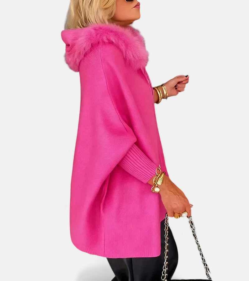 Women's Casual Hooded Coat, Relaxed Draped Silhouette | Cozy Hood, Easy Layering Layer | 7 Colorways | S–5XL
