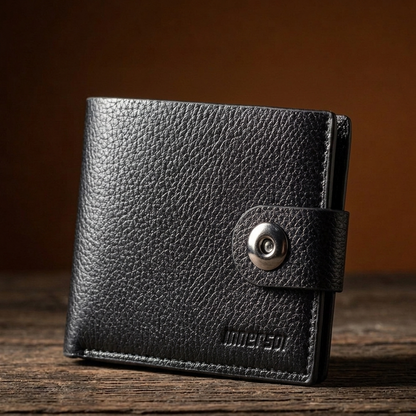 Harlan™ | Men’s Magnetic Buckle Wallet – Zipper Coin Pocket