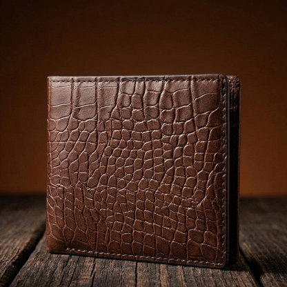 Vale™ | Crocodile Pattern Leather Business Wallet