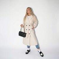 Veronica | Womens Long Lapel Coat for Winter | Longline Cut, Soft Interior | White, Black, Brown and More S-XXL