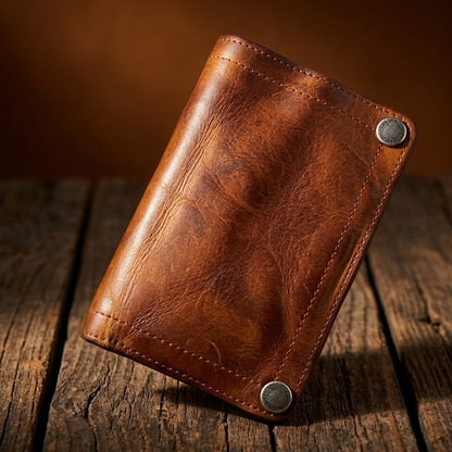 Tyson™ | Vintage Vegetable-Tanned Leather Wallet – Zipper Multi-Card