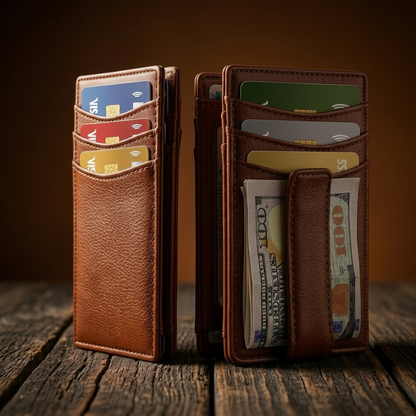 Nash™ | Minimalist Magnetic Wallet for Men – Card Holder & Money Clip