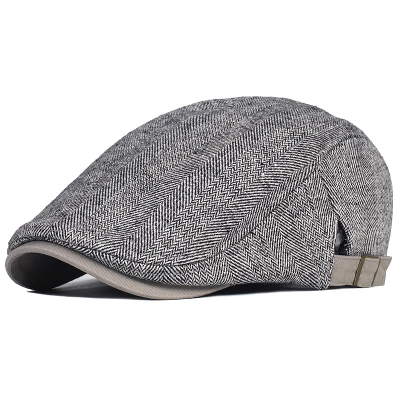 Haven™ | Modern Men's Cap with Herringbone Pattern