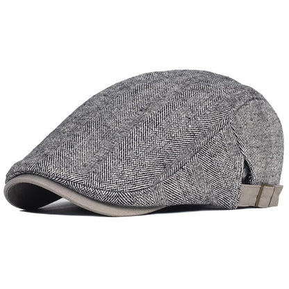Haven™ | Modern Men's Cap with Herringbone Pattern