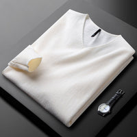 Martin | Mens Merino Wool Cashmere V-Neck Sweater | Breathable, Holds Its Shape | White, Camel, Navy and More S-2XL
