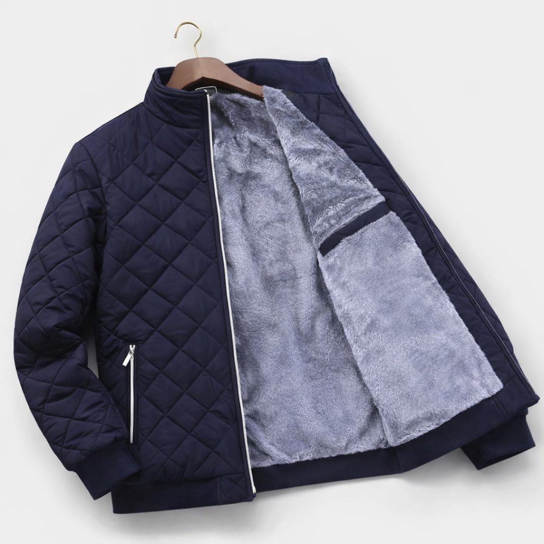Joseph Mens Quilted Winter Jacket with Stand Collar