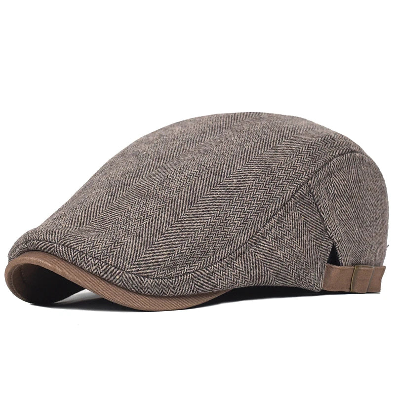 Haven™ | Modern Men's Cap with Herringbone Pattern