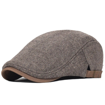 Haven™ | Modern Men's Cap with Herringbone Pattern