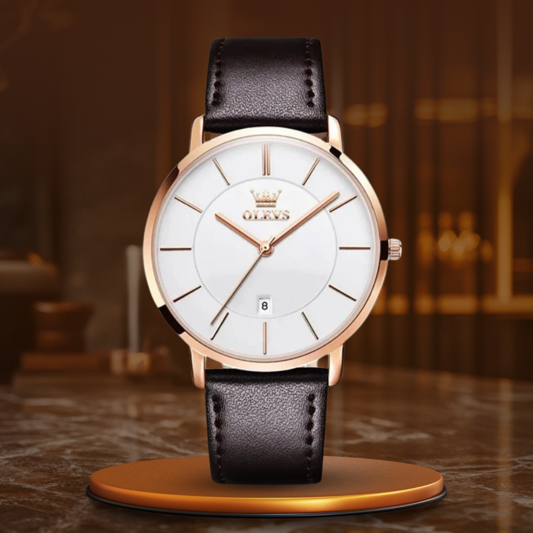 Cassian™ | Leather Band Car Date Watch