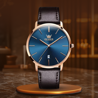Cassian™ | Leather Band Car Date Watch