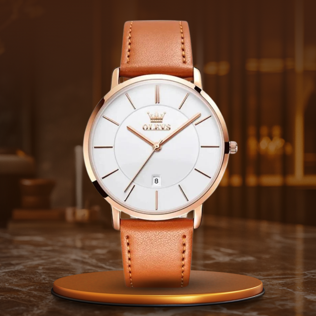 Cassian™ | Leather Band Car Date Watch