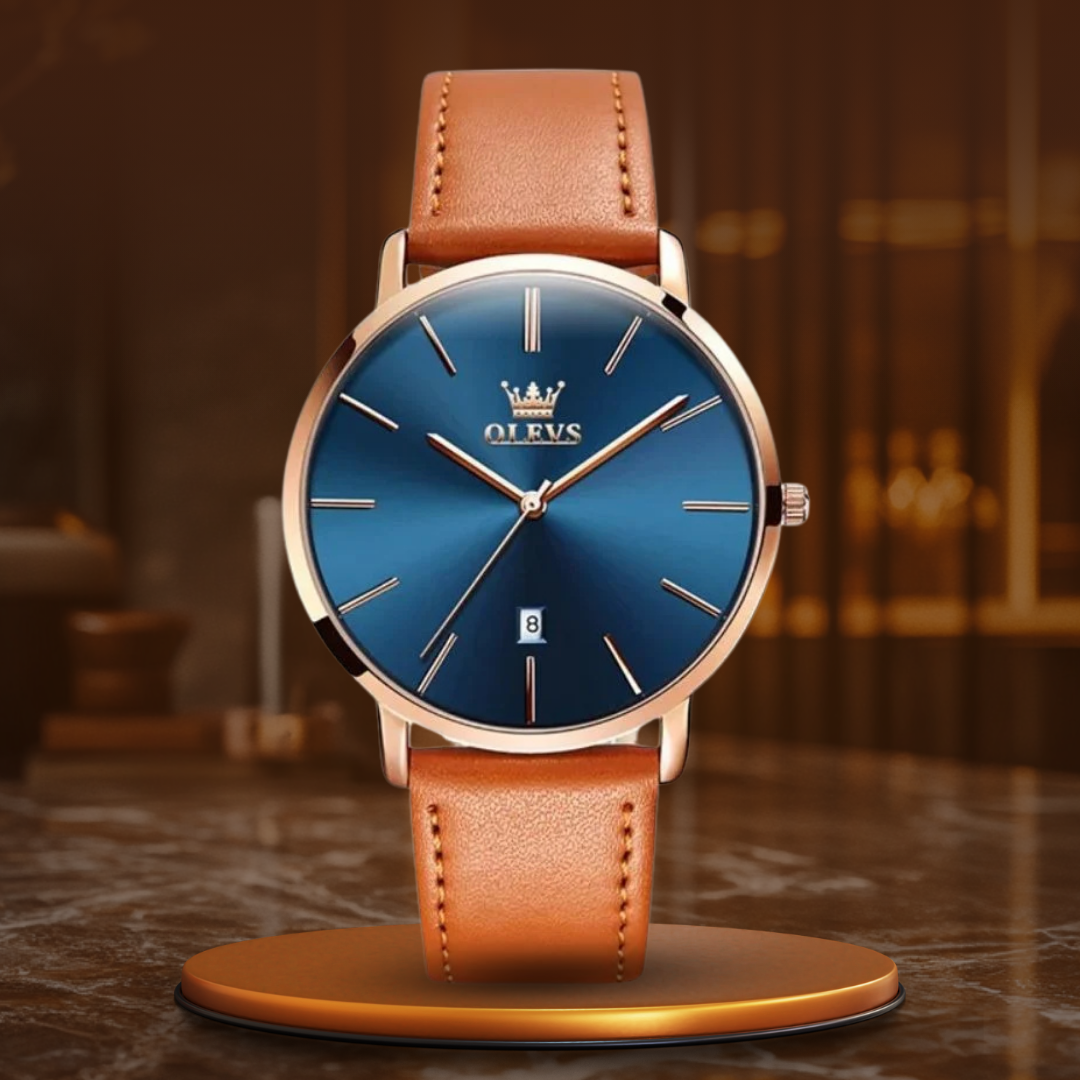 Cassian™ | Leather Band Car Date Watch