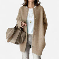 Liliane | Womens Cashmere Cardigan, Open Front | Lightweight, Warm, Long Sleeves | Khaki Brown, Black and More S-2XL