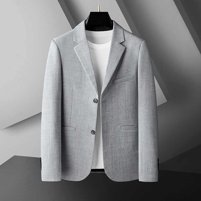 Men's Business Blazer, Tailored Cut | Two-Button Front, Refined Lapel Collar | Beige, Black or Gray | S–XXL