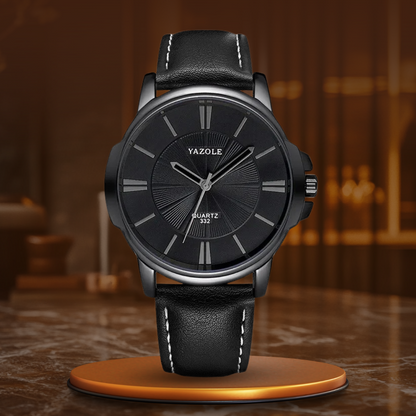 Claudio™ | Luxury Blue Glass Leather Watch