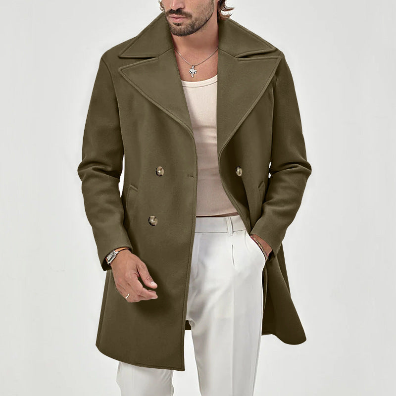 Men's Insulated Wool Blend Coat, HeatLock Lining | Lapel Collar, Button Front & Side Pockets | 4 Colorways | S–XXL