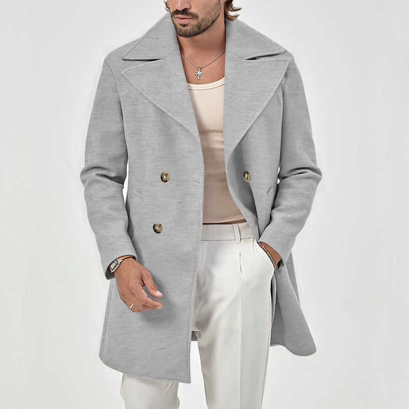 Men's Insulated Wool Blend Coat, HeatLock Lining | Lapel Collar, Button Front & Side Pockets | 4 Colorways | S–XXL