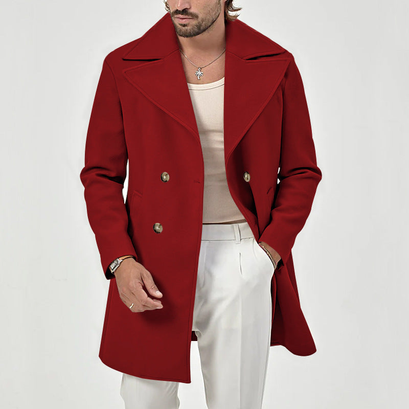 Men's Insulated Wool Blend Coat, HeatLock Lining | Lapel Collar, Button Front & Side Pockets | 4 Colorways | S–XXL