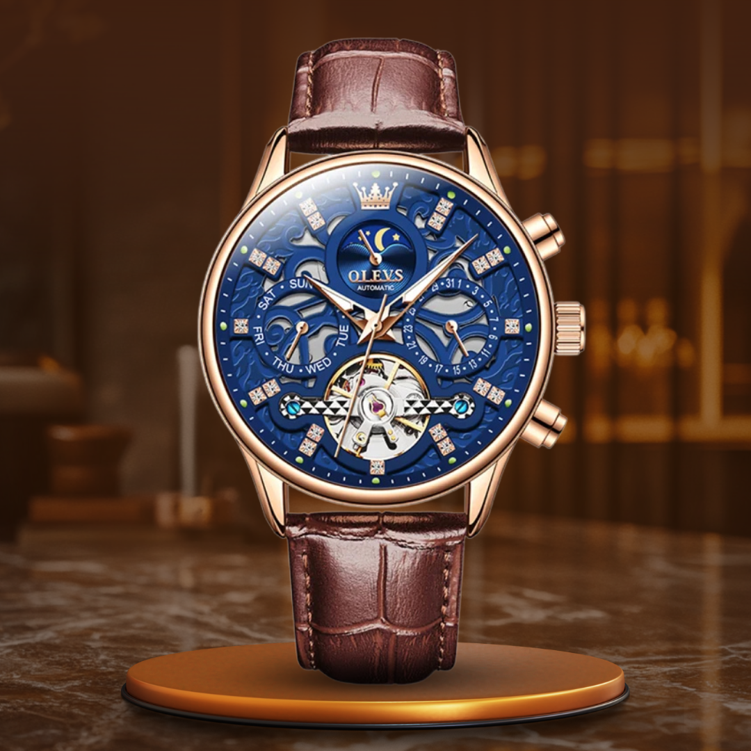 Tobias™ | Mechanical Automatic Watch with Leather Band