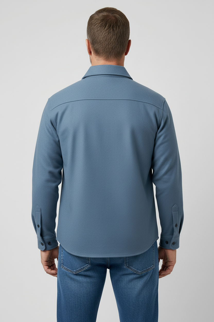 Jonathan Mens Button Up Overshirt Jacket with Chest Pockets