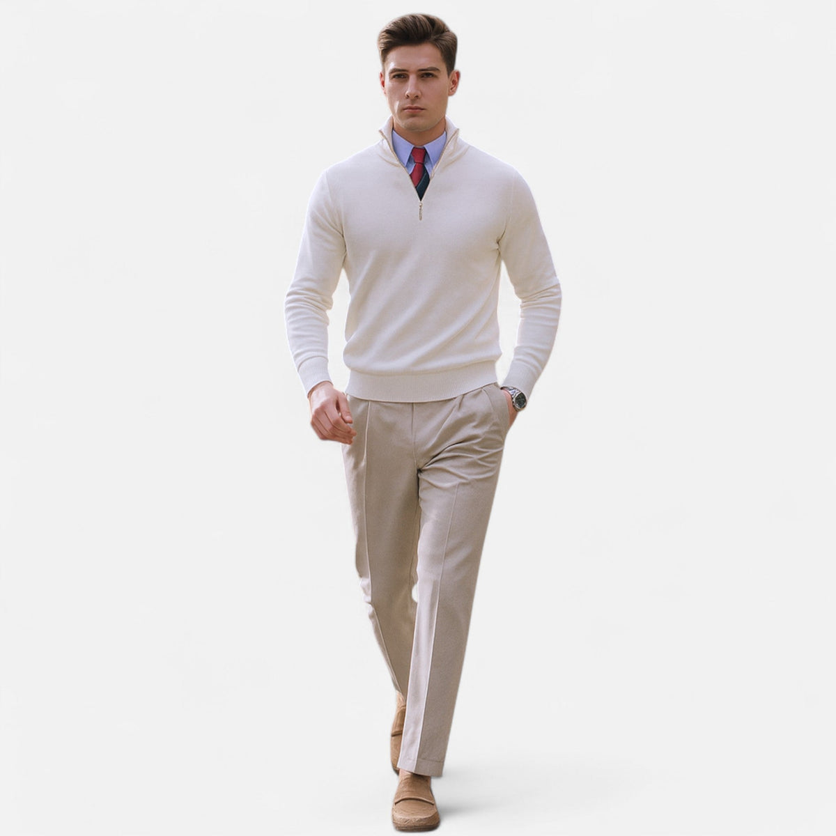 Benjamin | Herren Frühlings Half-Zip Pullover — Zeitloses Design mit Stehkragen in 3 Farben | Westmere