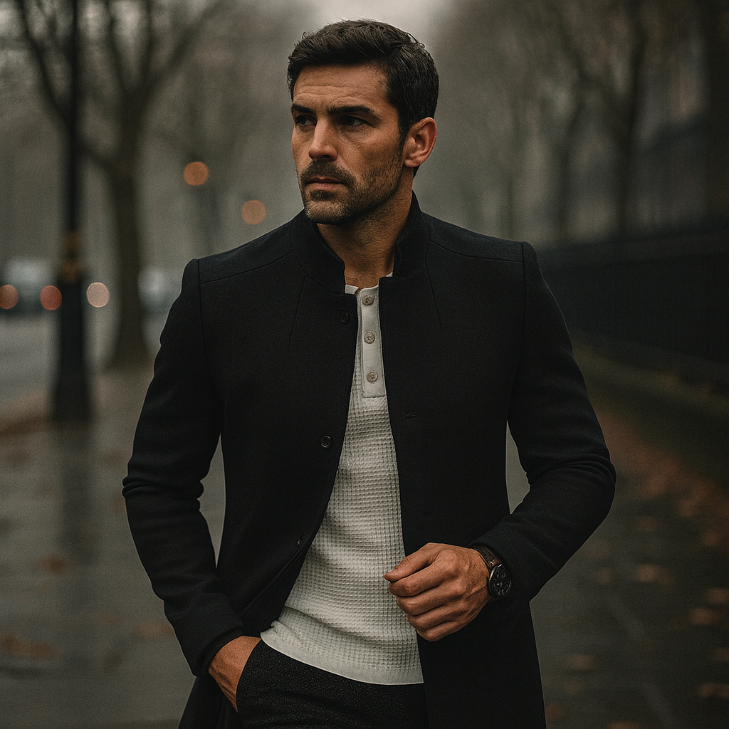 Elias | Herren Frühjahrs Casual Mantel — Leichter Übergangsmantel mit Fronttaschen in 5 Farben | Westmere