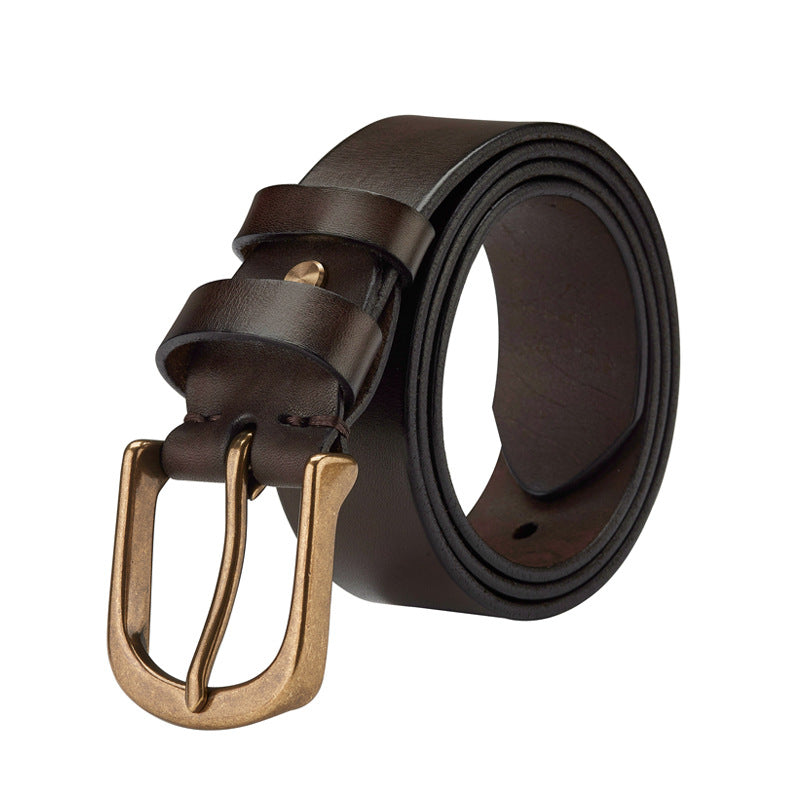 Ernest™ | Handmade Cowhide Leather Belt – Retro Casual Style