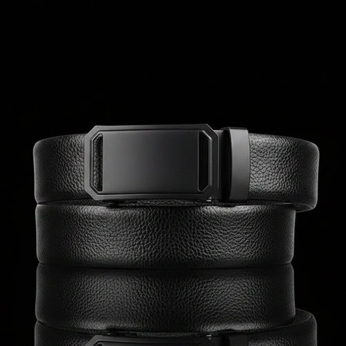 Neville™ | Men’s Automatic Buckle Belt – Black Sport-Inspired Design