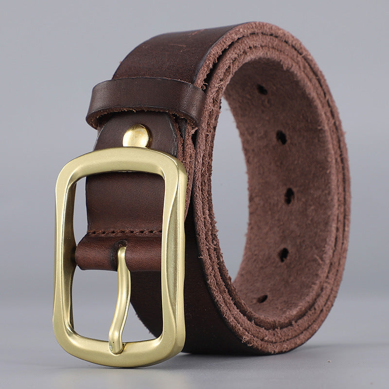 Sonny™ | Vintage Cowhide Leather Belt – Casual Jeans Style