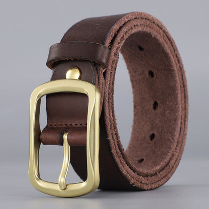 Sonny™ | Vintage Cowhide Leather Belt – Casual Jeans Style