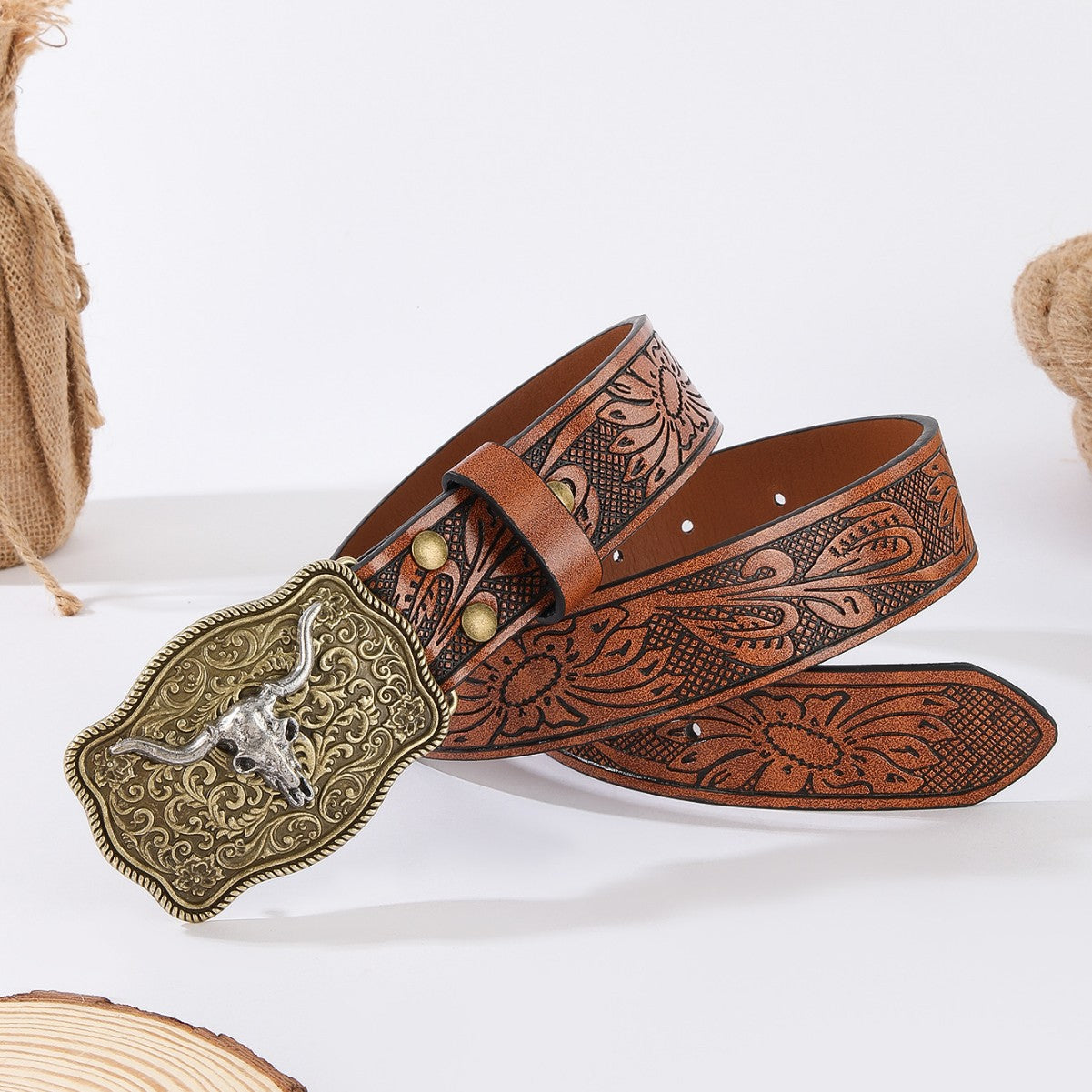 Granger™ | Unisex Punk Leather Belt – Rhinestone & Stud Detail