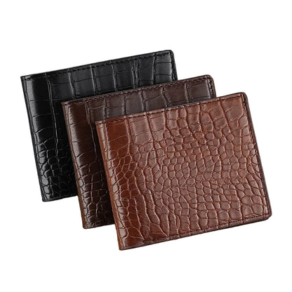 Vale™ | Crocodile Pattern Leather Business Wallet