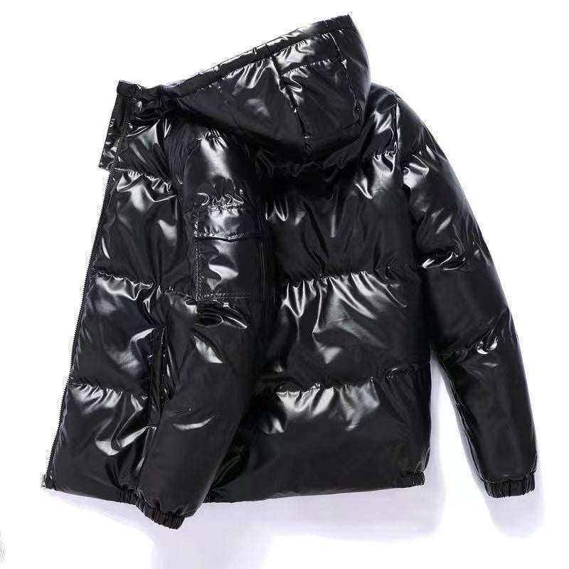 Ansgar | Herren Daunenjacke mit Kapuze — Glänzende Lackoptik in 3 Farben M–3XL | Westmere